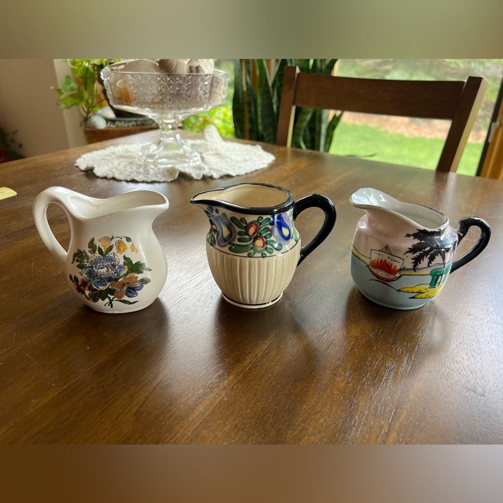 Three vintage Pitchers